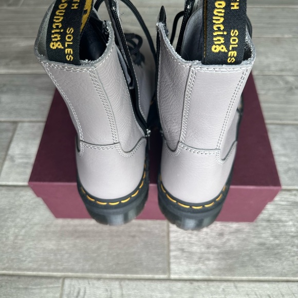 Dr Martens Jadon Piss Platform boot in Zinc Grey. They are "women's" but unisex - Picture 2 of 8